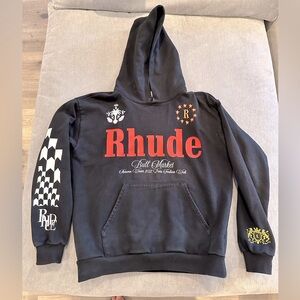 Rhude Black Hoodie (Size L)